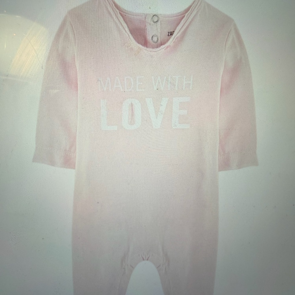 Zadig & Voltaire Pink 'Made with Love' Kids Footie